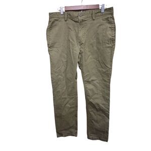 prAna Green Pant Size 34X30 Slim Fit Organic Cotton Blend